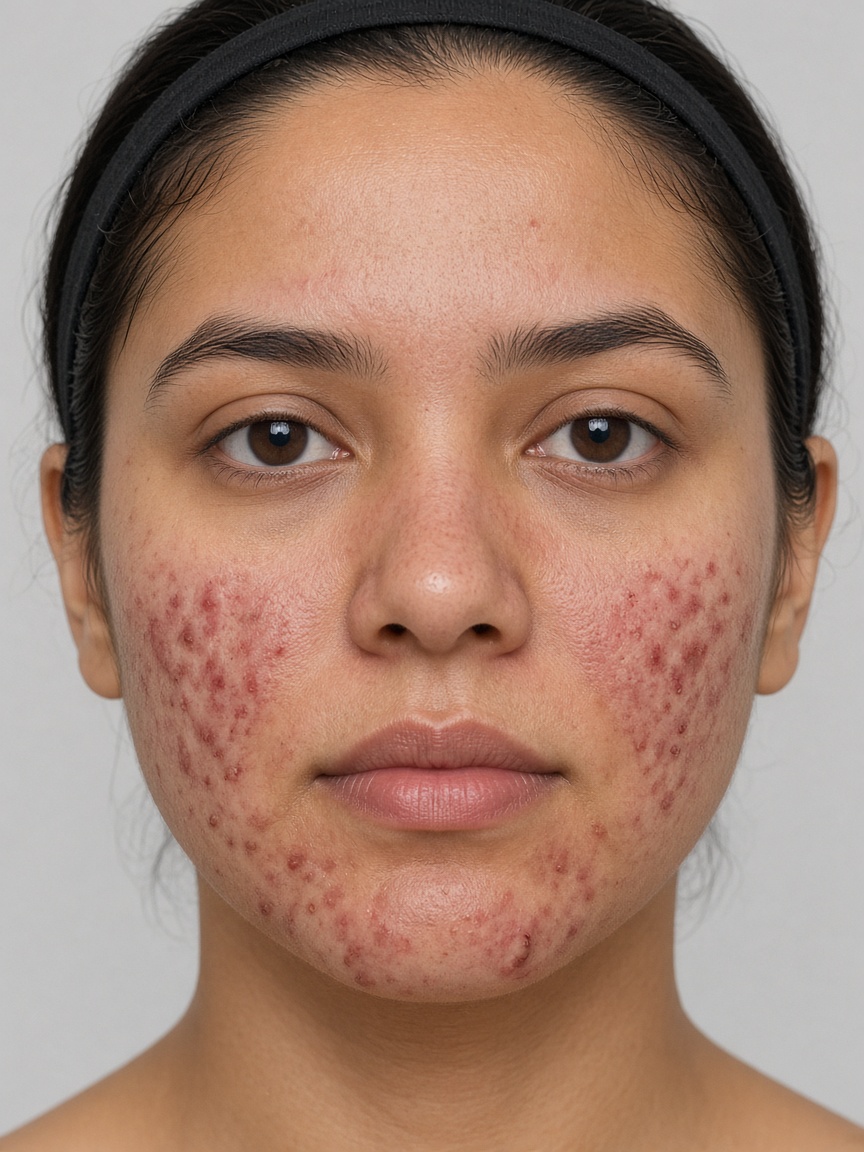 Acne management pathway — before (placeholder)